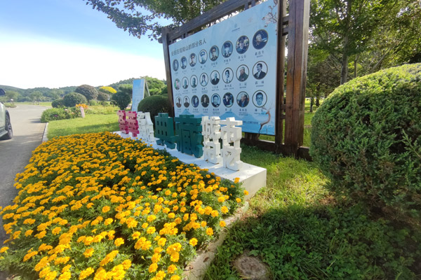 沈阳观陵山墓地内部是如何进行区域划分的，有哪些特色区域？